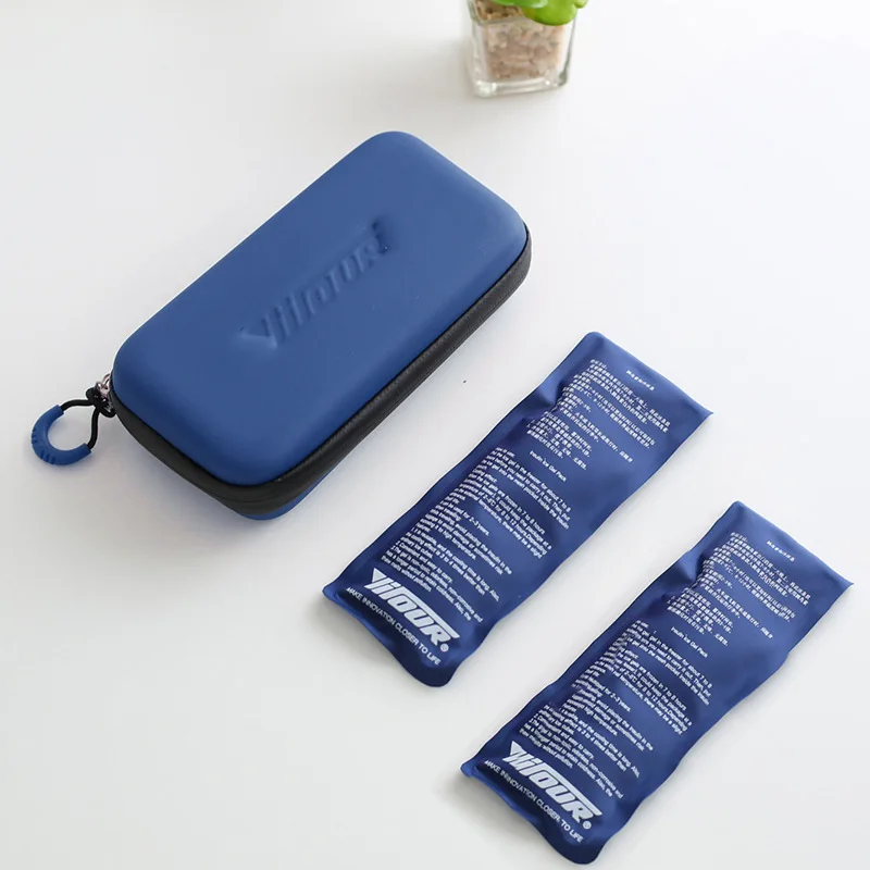 EVA портативный диабетический инсулиновый мешок-холодильник тепловой inusulted небольшой крутой ящик для путешествий изоляционный чехол для упаковки льда свежий Перевозчик YD21 - Цвет: blue with 2ice gel