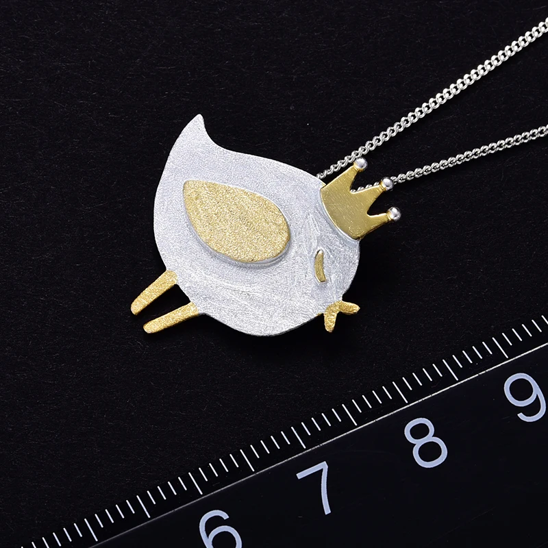 925 Sterling Silver Natural Handmade Fine Jewelry Lovely Princess Bird Pendant without Necklace for Women Lotus Fun Real pendant necklace silver pendant silver necklace charms