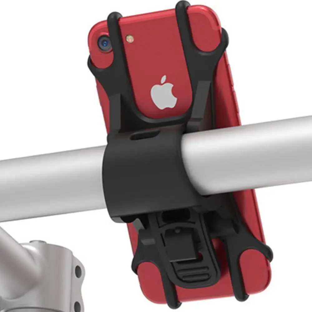 

Universal Bike Phone Mount Adjustable Silicone Bicycle Stroller Handlebar Rack Stem Phone Holder for 4-6 inches Smartphones