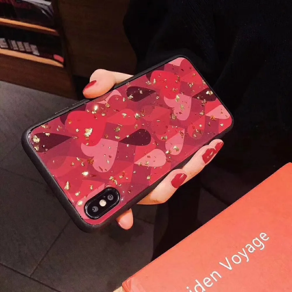 Case For Samsung Note9 8 S9 S8 Plus Cover Glitter Sequins Love Heart  (15)