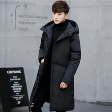 Мужская длинная хлопковая одежда размера плюс 3XL,, повседневная куртка, толстая зимняя куртка с капюшоном, приталенное длинное пальто, мужские парки