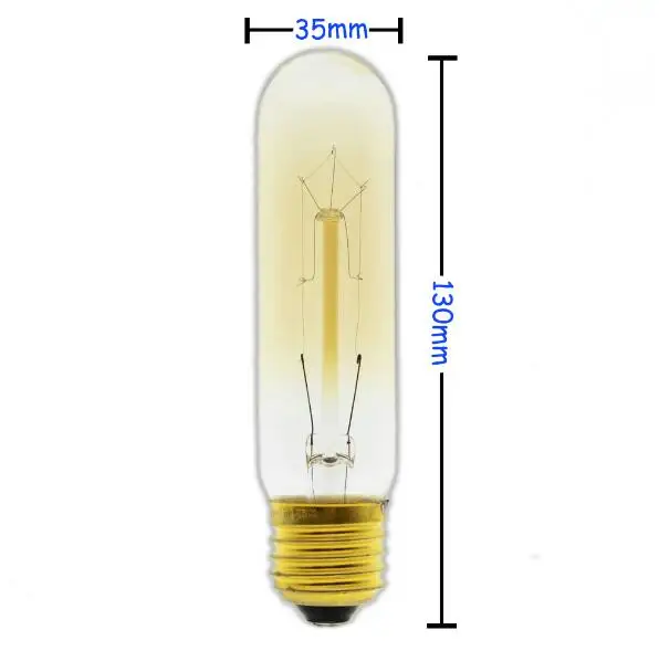 Edison ЛАМПЫ Ретро накаливания Винтаж ST64 G80 T45 огни нить накаливания Винтаж ампулы накаливания, Эдисона декоративные лампы - Цвет: T10