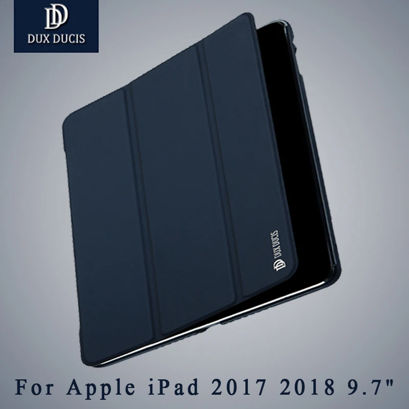 

For Apple iPad 2018 Case 9.7" DUX DUCIS Leather Smart Flip Cover Stand For iPad 2017 Case Coque For iPad 9.7 " Cases Auto Sleep
