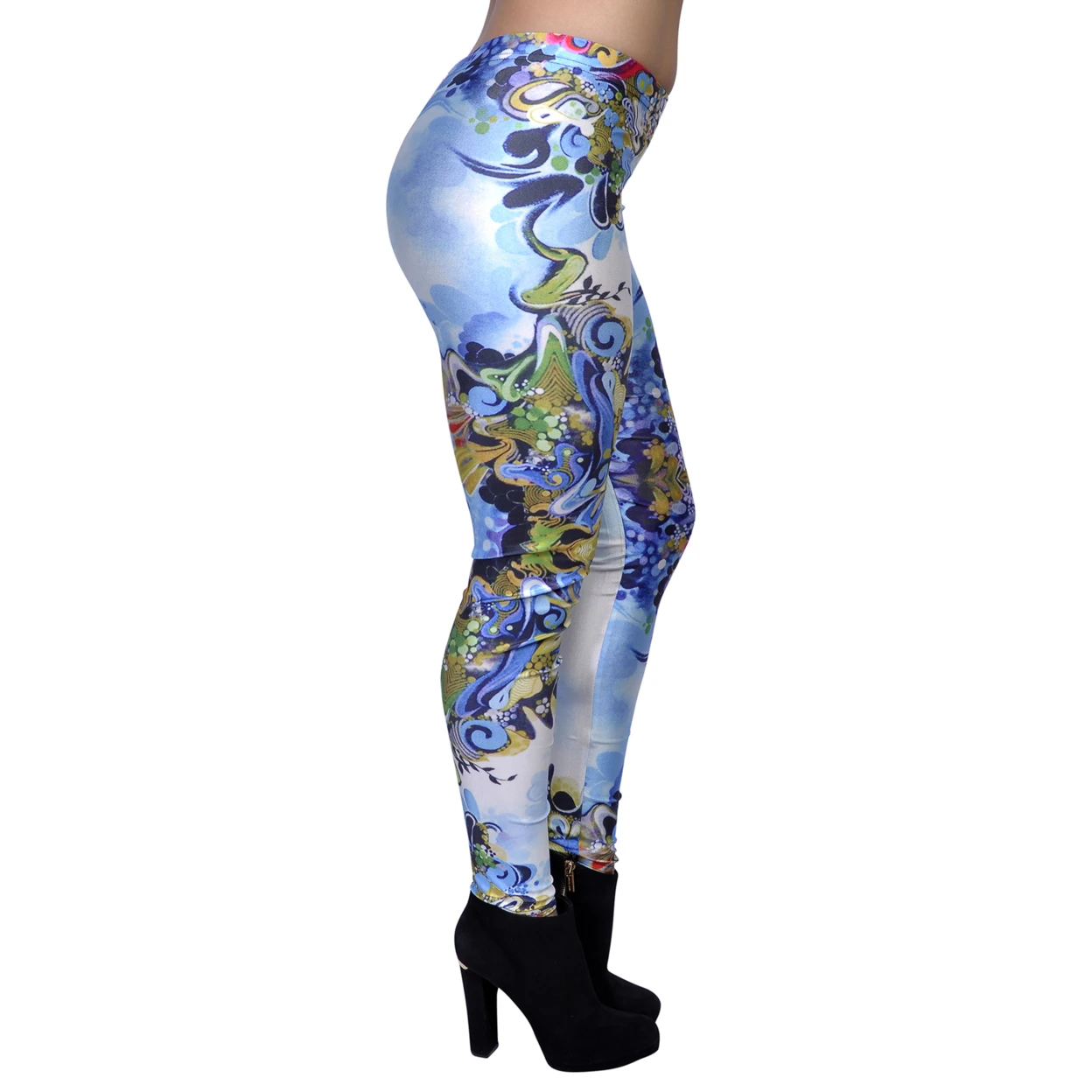 Women's Artistic Swirlies Leggings XXL (1)