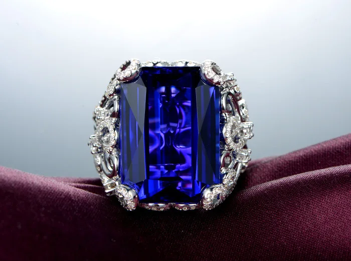 

Brand new original 3 carat 925 sterling silver sapphire diamant ring tanzanite jewelry for women US size from 4.5 to 9
