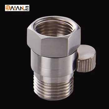 

Full Brass Brushed Nickel Shower Head Flow Contol and Shut OFF Valve for Shower Head, Hand Shower, or Bidet Sprayer etc