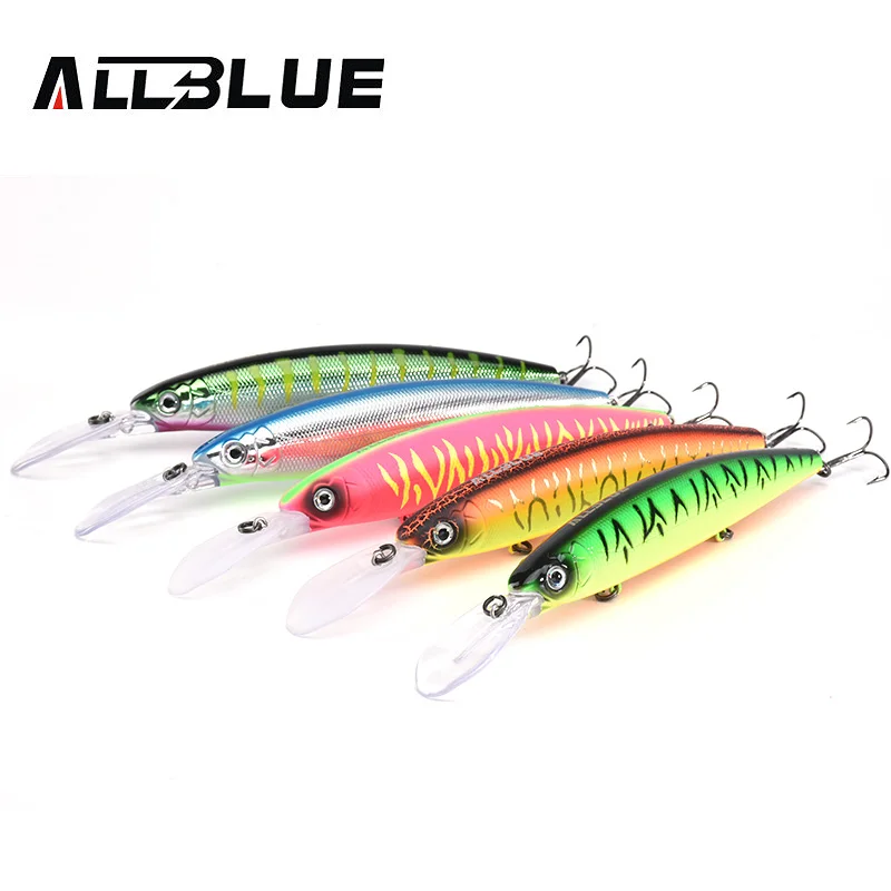 ALLBLUE CRAFTY 130SF Fishing Lure 130mm 27.5g Wobbler Slow Floating Minnow  Longbill Crankbait Pike Plastic Bait Fishing Tackle