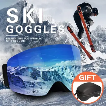 

DMAR ski goggles anti-fog Protection keep warm glasses men women snow goggles skating mask