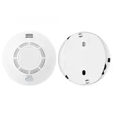 Детектор дыма пожарная безопасность 360 автономный датчик задымления со звуко-световая сигнализация белый круглый
