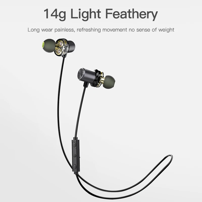 Новинка X650BL Bluetooth наушники Беспроводная гарнитура с двойным драйвером динамик