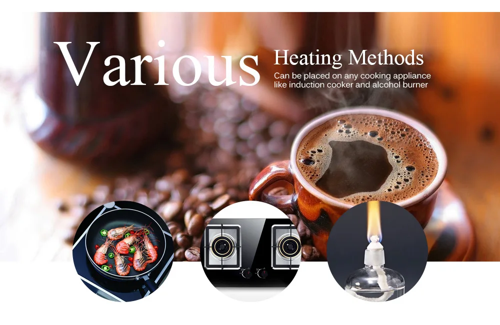 Stainless Steel Moka Coffee Pot Stovetop Espresso Maker