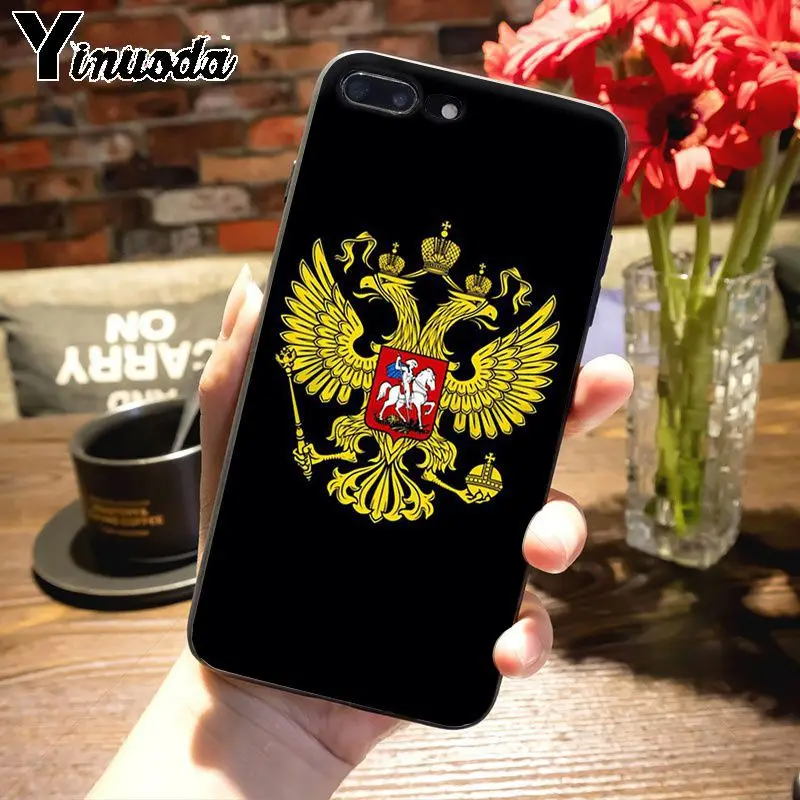 Yinuoda российский флаг герб Топ детальный чехол для телефона чехол для iPhone 7plus X 6 6S 7 8 8Plus 5S 11pro xs чехол для MAX XR