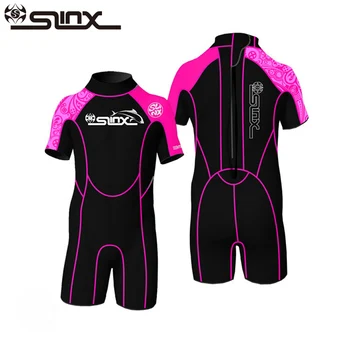 

SLINX Kids 2mm Neoprene Wetsuit Boys Girls Shory One-Piece Scuba Diving Swimsuits Snorkeling Surfing Watersports Playing Clothes