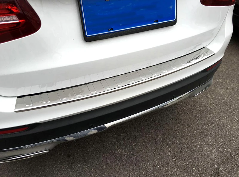 

Stainless Steel Car Accessories Bright Outer Rear Bumper Guard Plate Cover 1PC For Mercedes Benz GLC X205 2015 2016