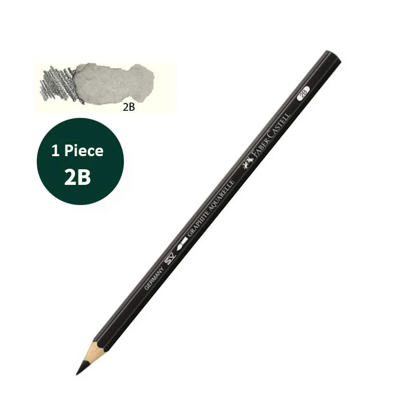 Faber Castel водорастворимый карандаш графитовый акварельные карандаши эскизы набор чертежей жестяная коробка HB 2B 4B 8B - Цвет: 1pc 2B