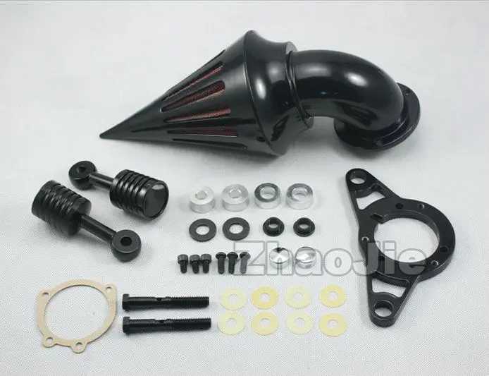 Black Spike Air Cleaner Intake Filter Kit For Harleydavidson Efi