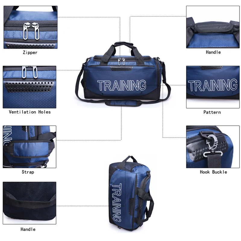 LEZAIJIONGTU 2017 Big Capacity Training Gym Bag Waterproof Sport Bag Fitness Bags Multifunction Shoulder Handbag Men Women