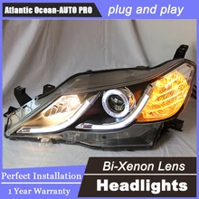 Auto Lighting Style LED Head Lamp for Toyota Reiz led headlights 2010-2012 Mark X Cob drl H7 hid Bi-Xenon Lens low beam