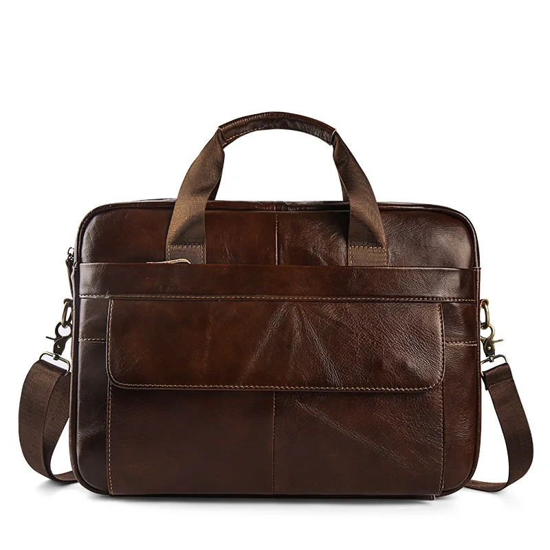 

Bag men's Genuine Leather briefcase Male man laptop bag natural Leather for men Messenger bags men's briefcases EJ18121