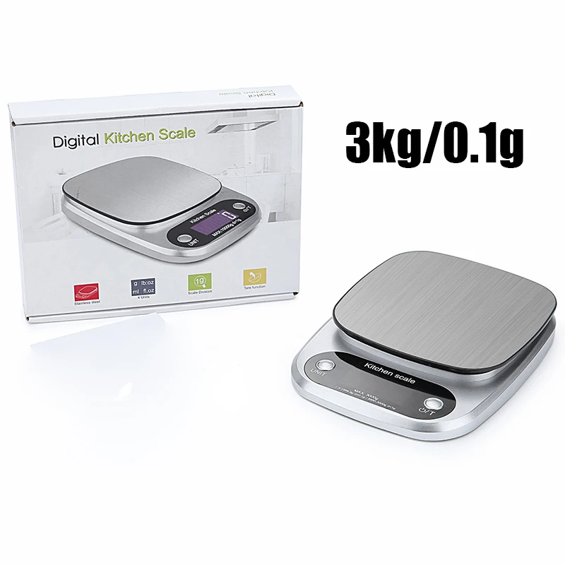 3 кг 10 кг 5 кг X 0,1 г сплав высокоточные цифровые ювелирные весы мини карманные кухонные электронные весы с ЖК-дисплеем - Цвет: 3kg 0.1g