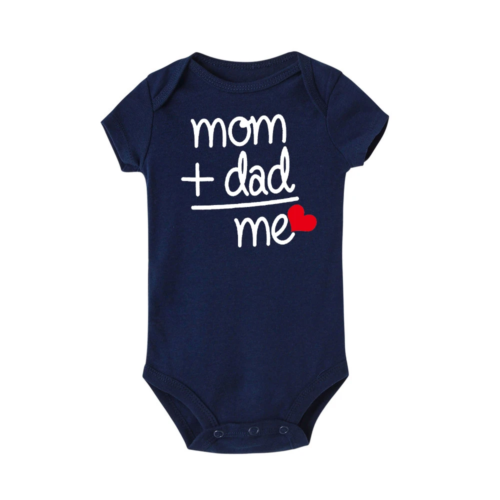Боди для новорожденных мальчиков и девочек, костюм хлопковые боди с надписью «mom dad me», одежда для мальчиков Боди, одежда для детей от 0 до 24 месяцев