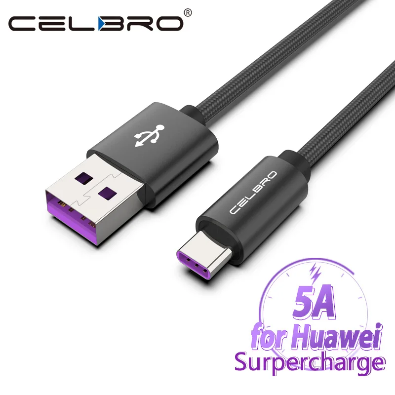 

1m 1.2m 1.8m USB Type C 5A Cable Fast Charging Usb Data Cable for Huawei P20 Pro Lite P9 P10 Plus Supercharge Usb-C C Type Kablo