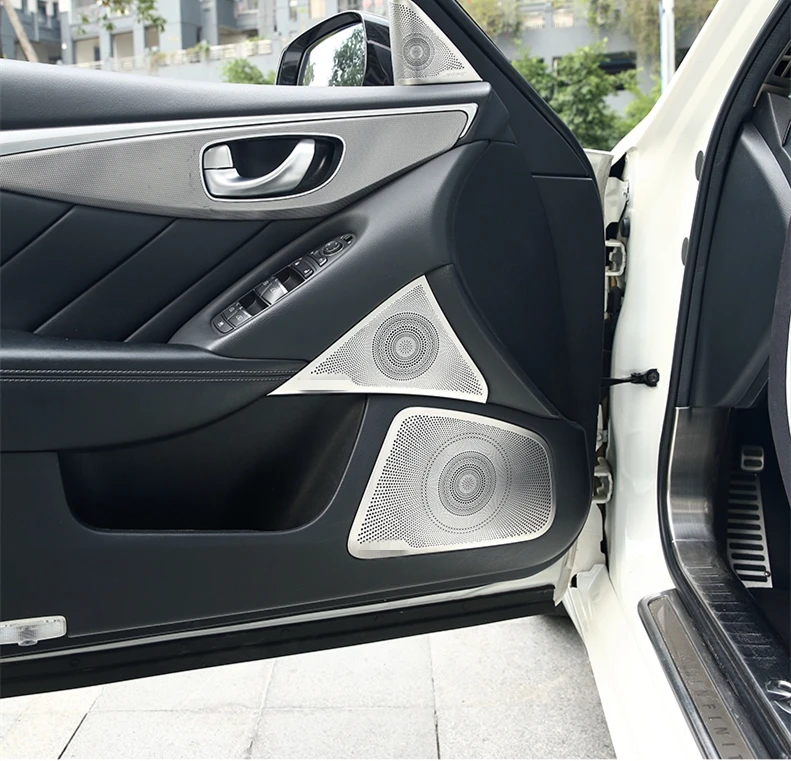 Для Infiniti Q50-18 автомобиля стильный динамик украшения Звук вставить украшения блесток сеть громкоговорителей крышки интерьера