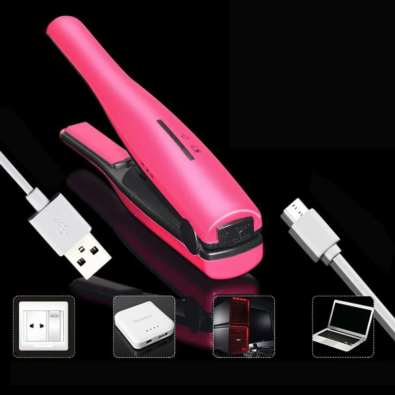 Madami мини Беспроводной выпрямитель для волос Портативный USB Зарядное устройство выпрямление железа 2 в 1 Curl Путешествия инструмент для