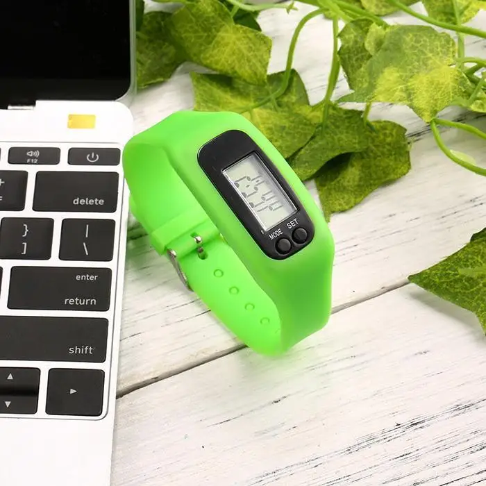 Цифровой ЖК-силиконовый наручный браслет; шагомер для бега шаг ходьбы Расстояние Счетчик калорий наручные часы для взрослых спортивные