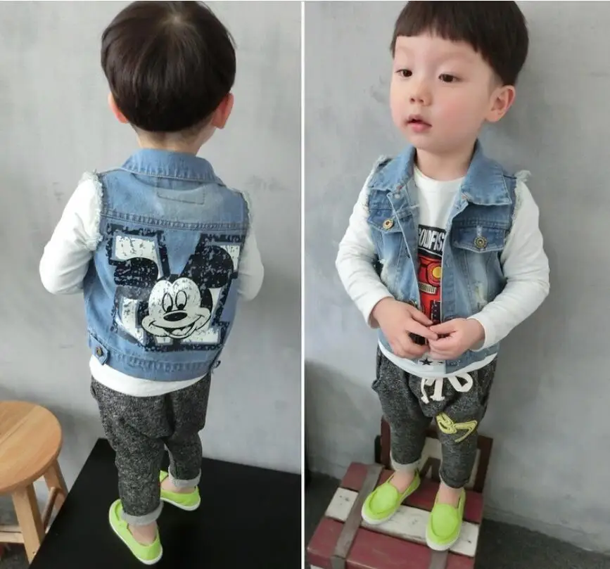 baby boy jean vest