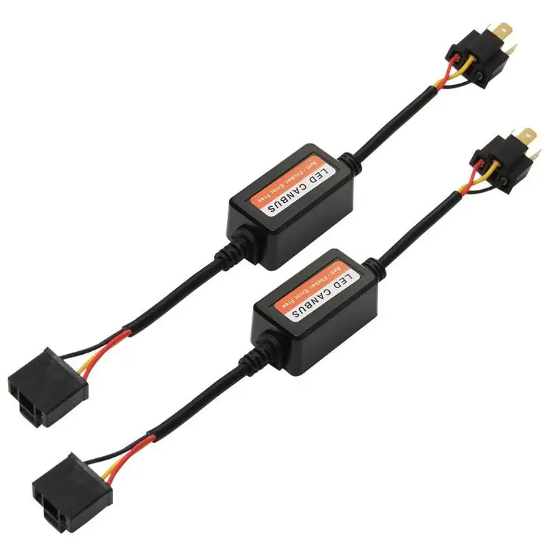 1 пара H4 светодиодные фары Canbus декодеры ошибок матовые резистора Flash компенсатор для внедорожник Противотуманные огни адаптер анти-мерцание