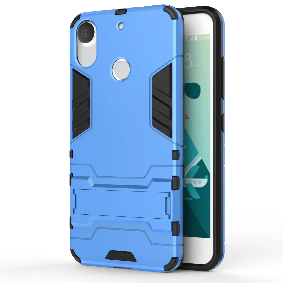 3D ударопрочный защитный чехол для htc Desire 10 Pro, ТПУ защитный жесткий чехол для телефона с подставкой для htc Desire 10 Life style - Цвет: Синий