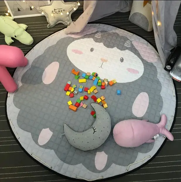 Круглый 150*150 см лиса детский игровой коврик Домашний Декор Ковер для детской комнаты лоскутное одеяло для пикника ANITSLIP tapetes para casa sala kid tapis