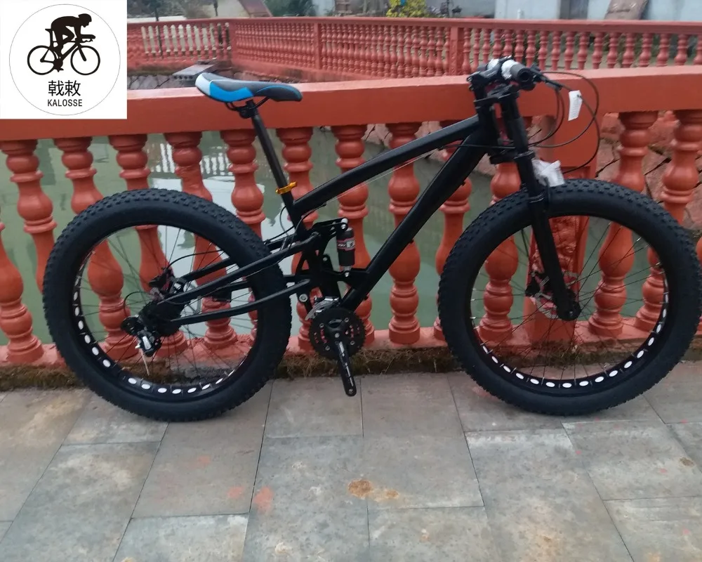 Kalosse M310 Fat bike 26*4,0 дюймов, снежный велосипед с полной подвеской, горный велосипед, 24 скорости, 26er