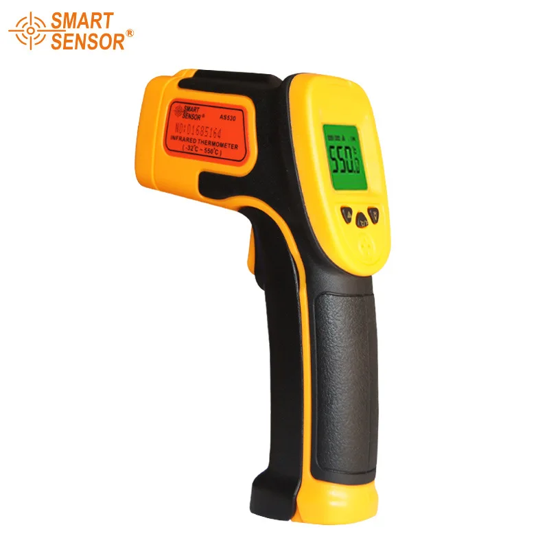 AS530 Digital Infrared Thermometer -32~550C(-26~1022F) LDC IR Display Non-Contact IR Laser Point Gun infrared thermometer