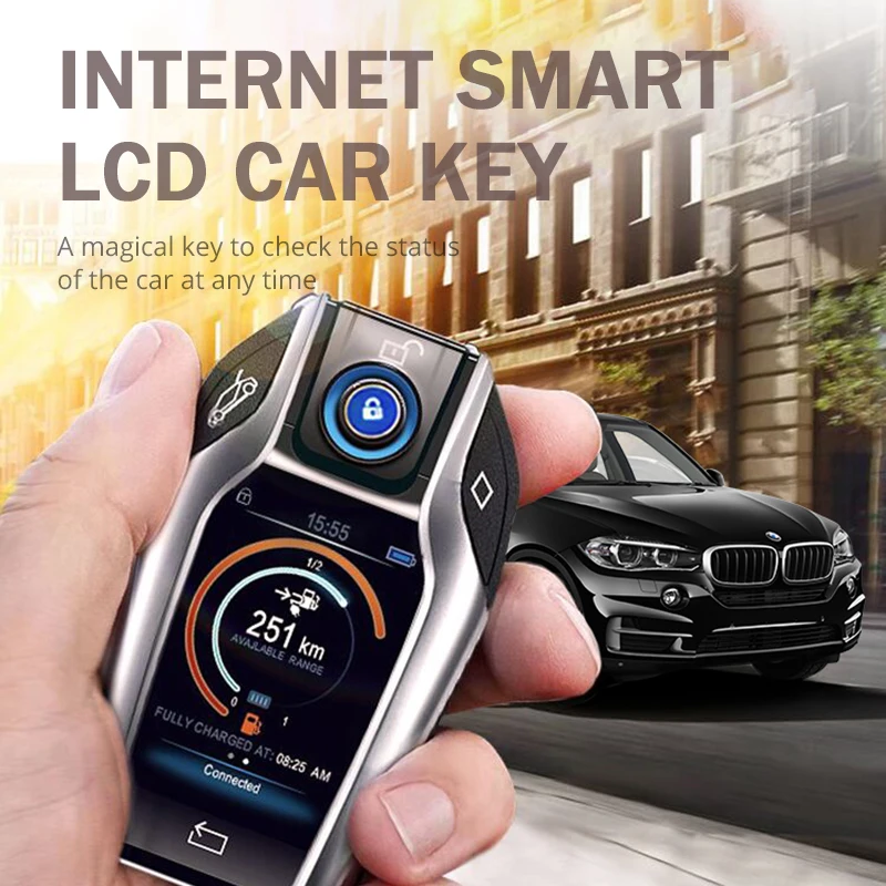 

Internet Smart LCD Key Remote Control Car Remote With GPS Many Functions For BMW GT6/X3/X4/X5/X6/7/2/3/4/5 Modification