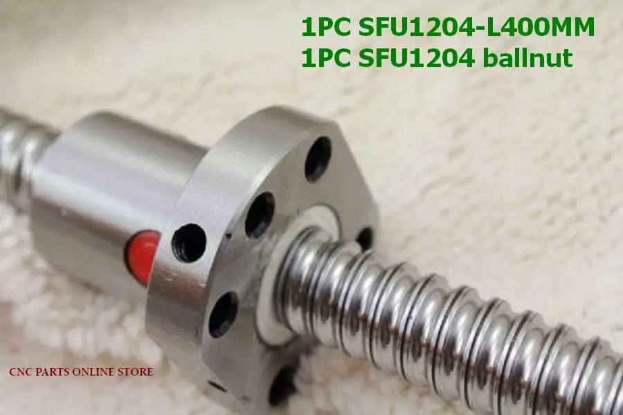zero backlash ball screw 1204 L400mm+1pc ball nut for cnc partsfor cnc