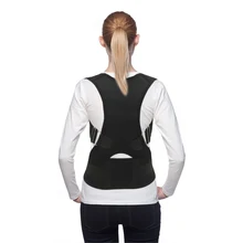 Unisex Adjustable Back Posture Corrector Brace Back Shoulder Support Belt Posture Correction Belt for Men Women Black S-XXL