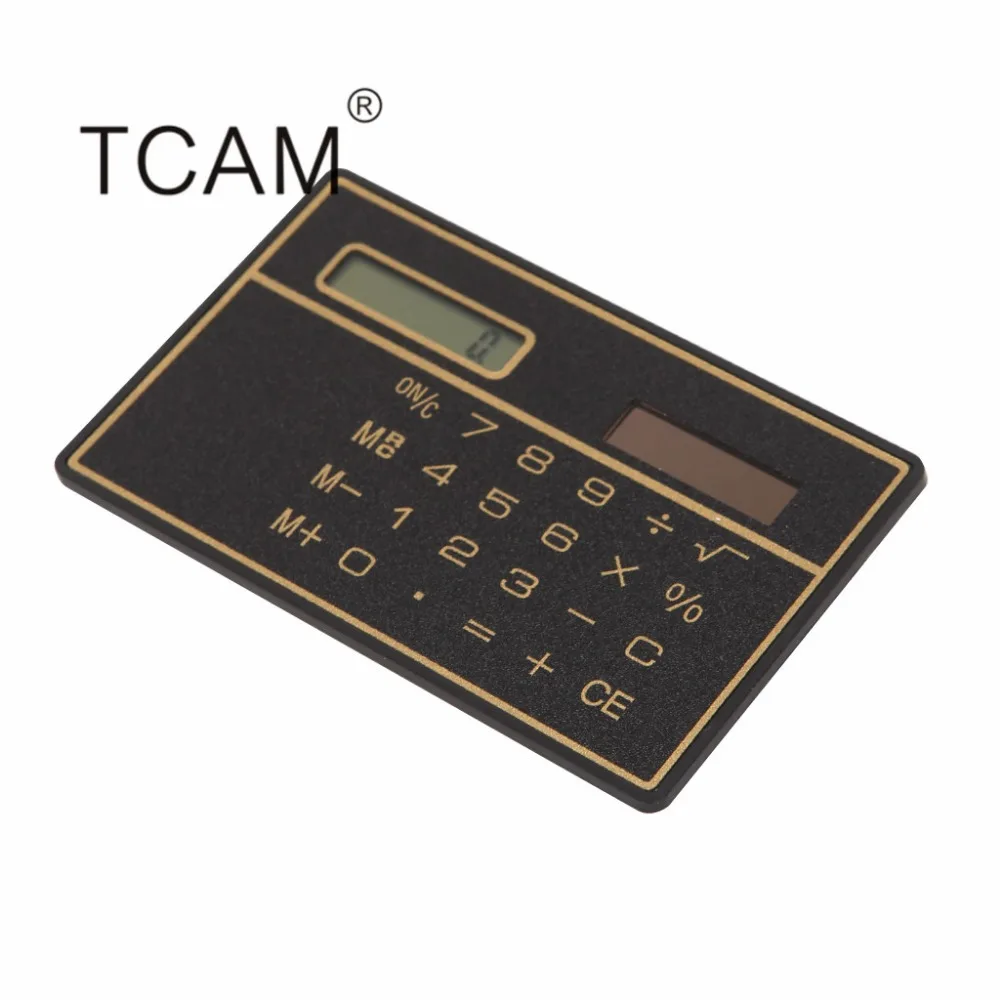 جديد رقيقة جدا البسيطة بطاقة الائتمان الحجم 8 أرقام الشمسية بالطاقة جيب حاسبة