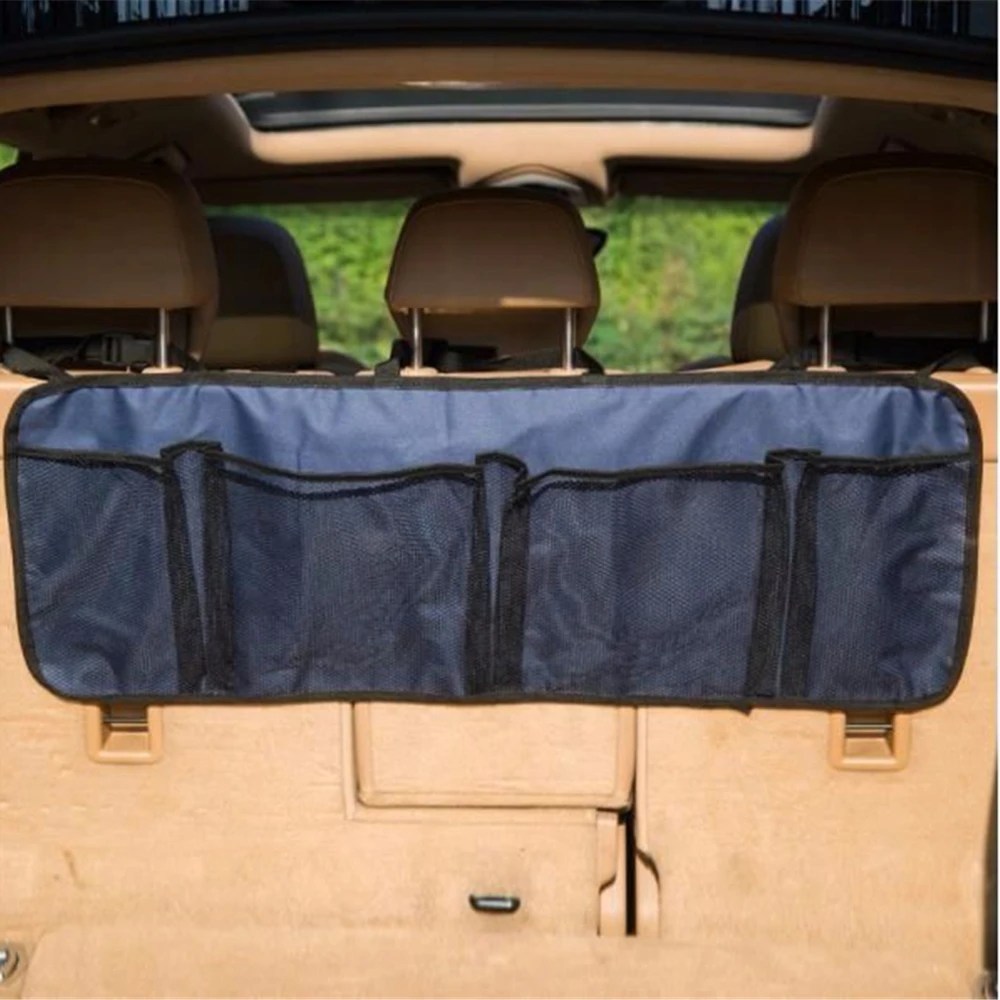 

Car Rear Seat Back Storage Bag Multi Hanging Nets Pocket Trunk Bag Organizer Auto Stowing Tidying Interior Accessories Supplies