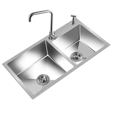 Handsinks двойной желоб Утолщение Качество, раковина из нержавеющей стали кухонная умывальник, раковина дежой LU4279