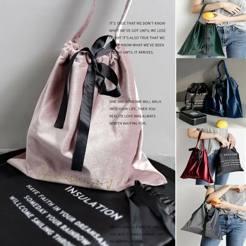 

2019 Newest Hot Portable Thermal Insulated Cooler Waterproof Picnic Lunch Box Storage Bag Pouch Drawstring Bags