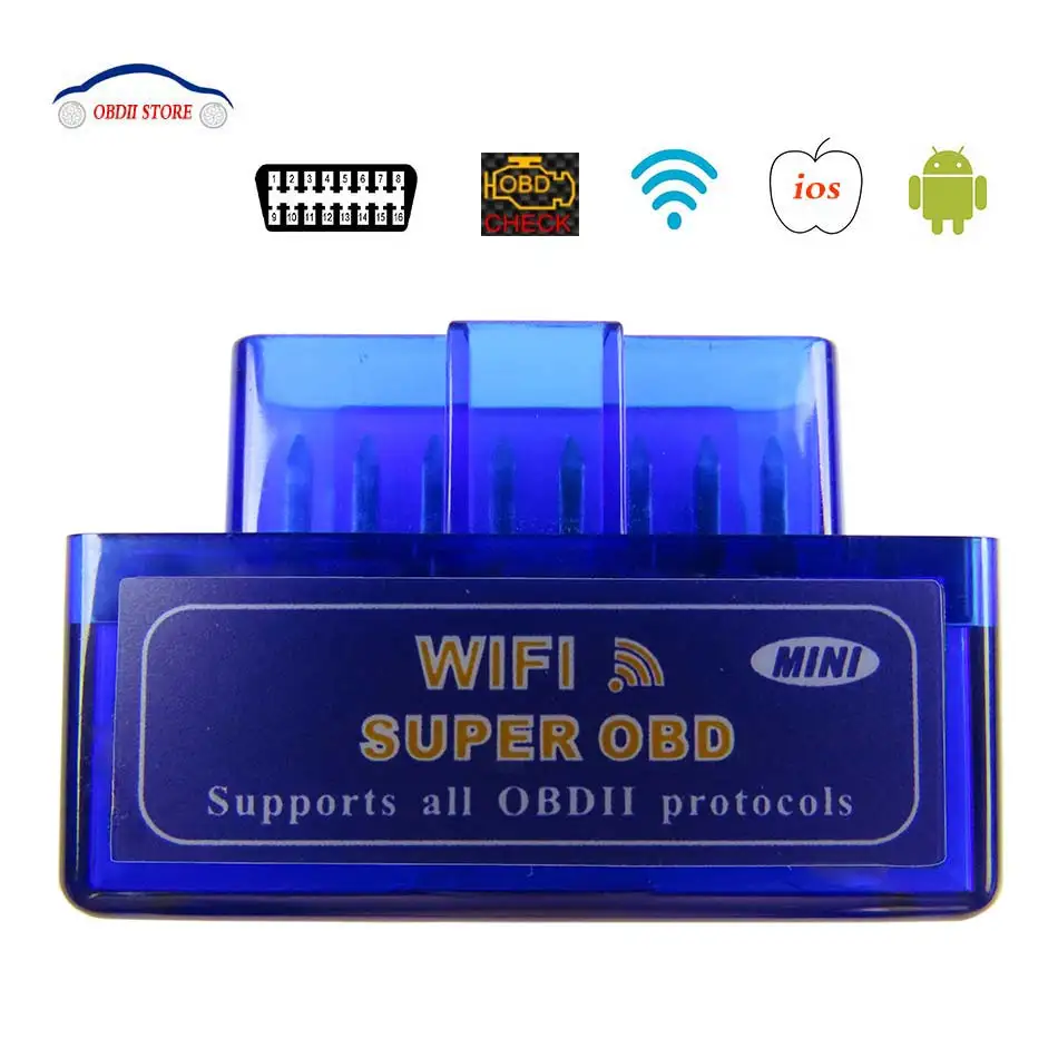 Elm327 Wifi Obd2 Obdii Car Diagnostic Tool Scanner For iPhone ios Android PC ELM 327 WI-FI V1.5 ELM-327 OBD 2 Diagnostic-tool viecar elm327 bluetooth obd2 car diagnostic tool elm 327 obdii scanner for android ios bt 4 0 adapter obd 2 code reader scanner