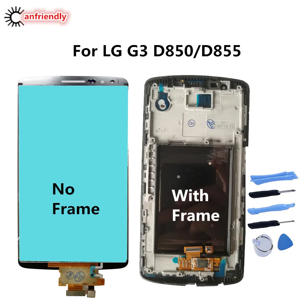 

For LG G3 D855 D850 LCD Display+Touch Screen Replacement Digitizer Assembly For LG Optiums G 3 G3 lgg3 Phone lcds screen+tools