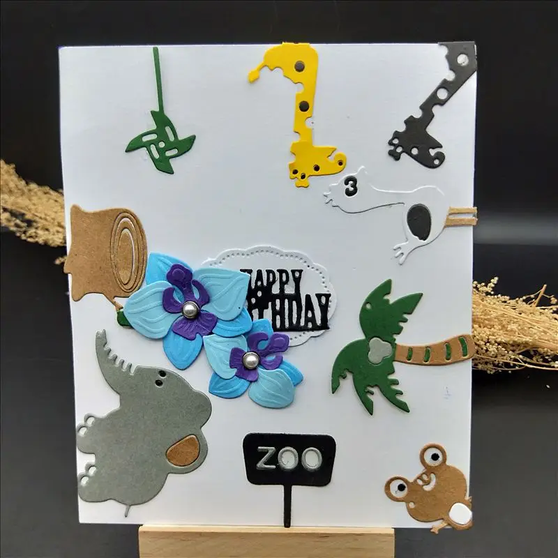 

Animals suit Metal Cutting Dies Stencils for DIY Scrapbooking Stamp Sizzix Fustella Big Cards Album Card Making Die Cuts