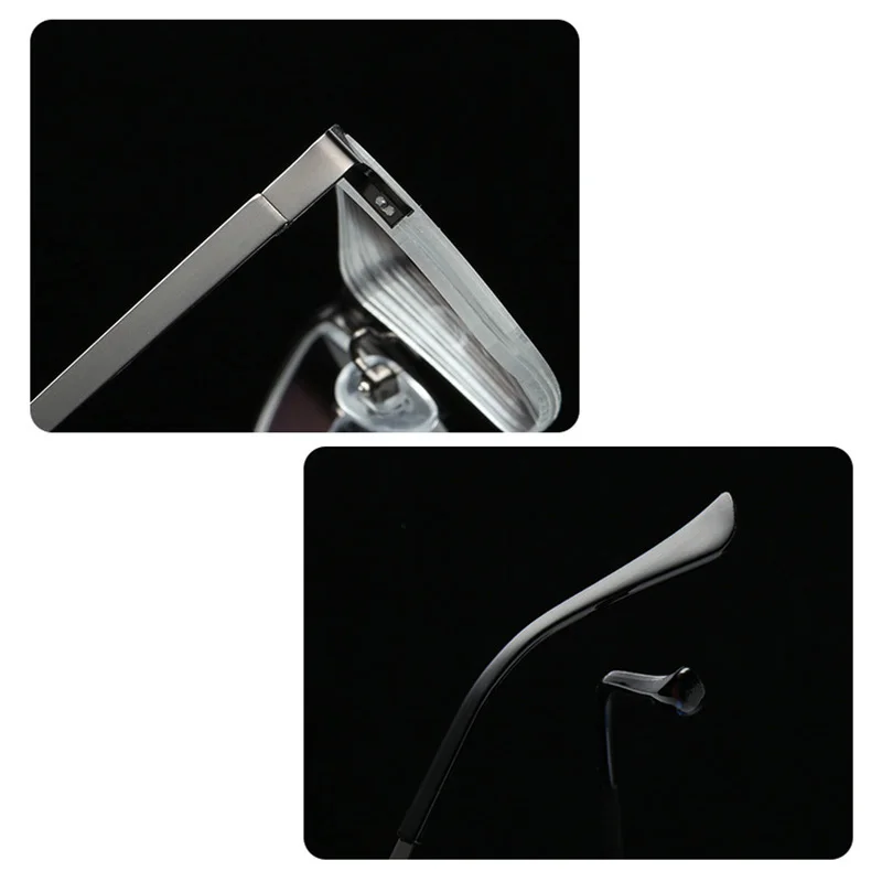 Близорукие дистанционные очки близорукость полуоправа сплав синий светильник Блокировка компьютерные очки деловые очки для мужчин и женщин