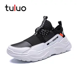 TULUO Новое поступление Спортивная обувь для мужчин Открытый дышащий Легкие беговые прогулочные мужские кроссовки на шнуровке