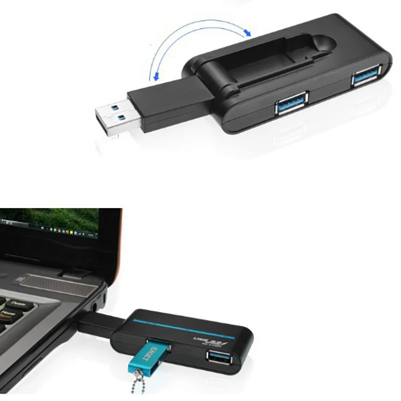 Мини Hub адаптер usb-концентратор USB 3,0 Hi-Скорость 4-Порты и разъёмы разветвитель для портативных ПК Тетрадь приемник Компьютерная периферия аксессуары