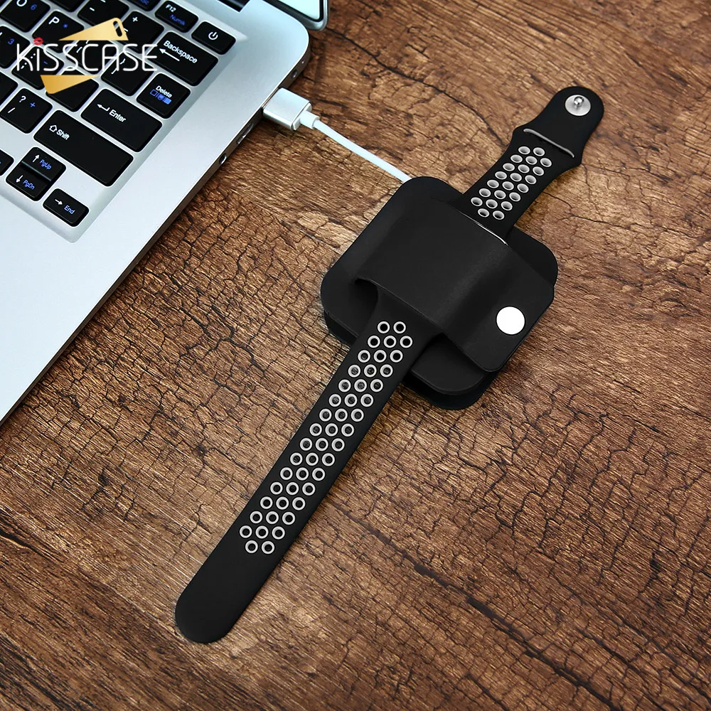KISSCASE Charging Stand For iWatch 38mm 42mm Charge Dock Soft Silicone Storage Stent For Apple font