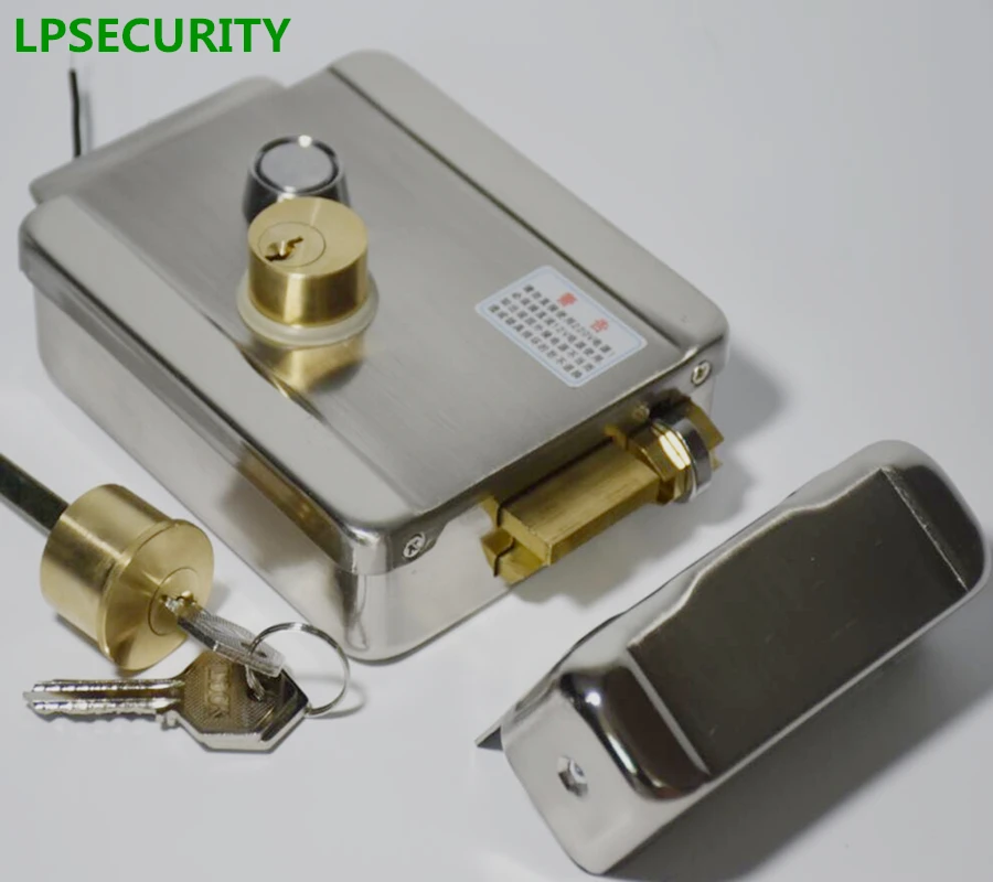 LPSECURITY DC12V металлический водонепроницаемый электрический замок для контроля